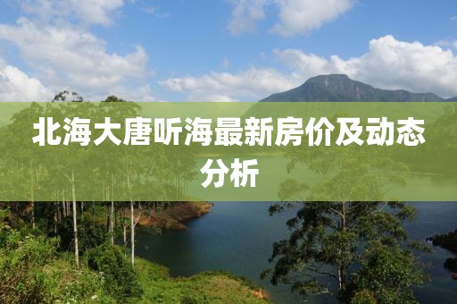 北海大唐听海最新房价及动态分析