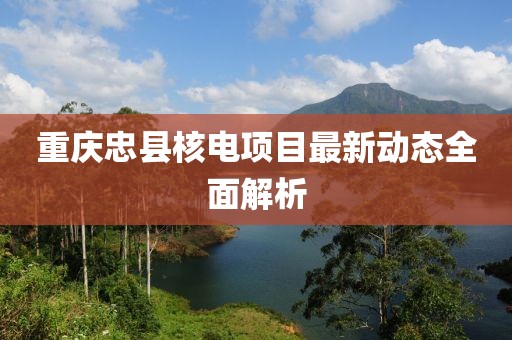 重庆忠县核电项目最新动态全面解析