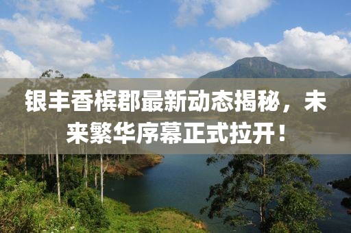 银丰香槟郡最新动态揭秘，未来繁华序幕正式拉开！