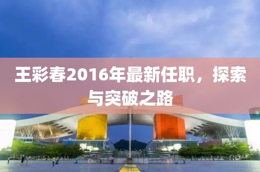 王彩春2016年最新任职，探索与突破之路