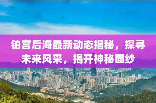 铂宫后海最新动态揭秘，探寻未来风采，揭开神秘面纱