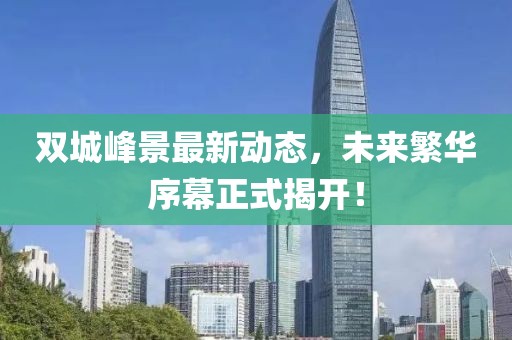 双城峰景最新动态，未来繁华序幕正式揭开！