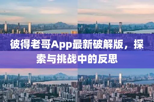 彼得老哥App最新破解版，探索与挑战中的反思