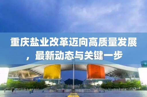 重庆盐业改革迈向高质量发展，最新动态与关键一步