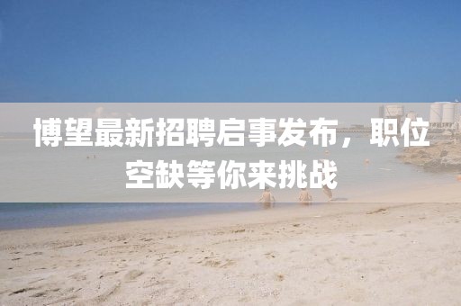 博望最新招聘启事发布，职位空缺等你来挑战