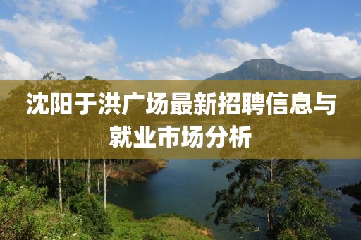 沈阳于洪广场最新招聘信息与就业市场分析
