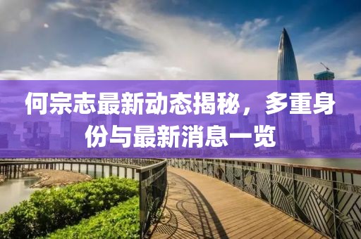 何宗志最新动态揭秘，多重身份与最新消息一览