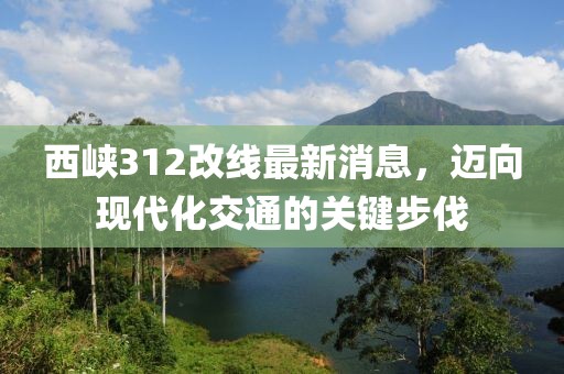 西峡312改线最新消息，迈向现代化交通的关键步伐