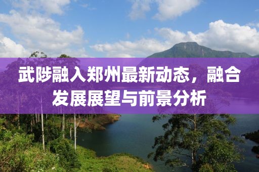 武陟融入郑州最新动态，融合发展展望与前景分析