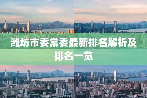 潍坊市委常委最新排名解析及排名一览