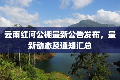 云南红河公棚最新公告发布，最新动态及通知汇总