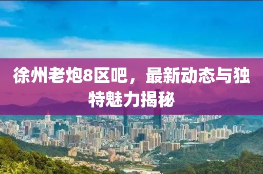 徐州老炮8区吧，最新动态与独特魅力揭秘