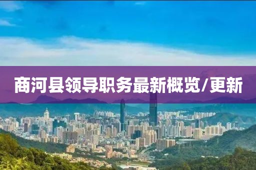 商河县领导职务最新概览/更新