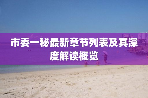 市委一秘最新章节列表及其深度解读概览