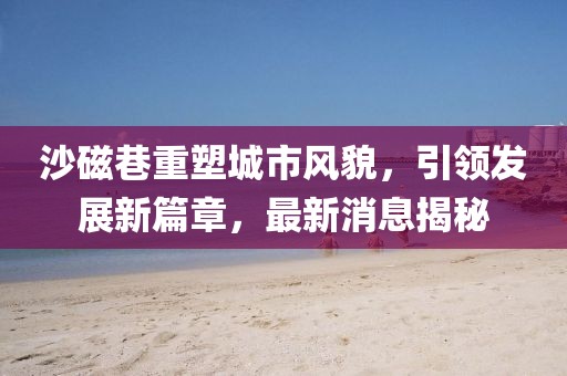 沙磁巷重塑城市风貌，引领发展新篇章，最新消息揭秘