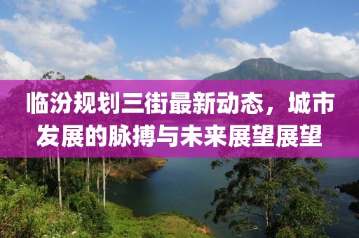 临汾规划三街最新动态，城市发展的脉搏与未来展望展望