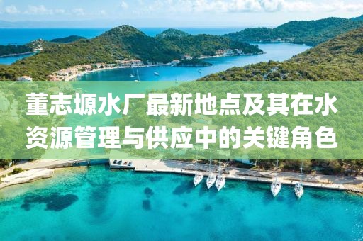 董志塬水厂最新地点及其在水资源管理与供应中的关键角色