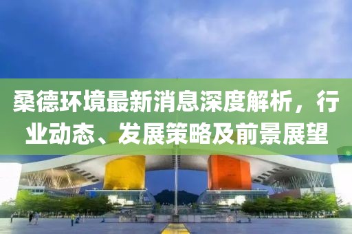 桑德环境最新消息深度解析，行业动态、发展策略及前景展望