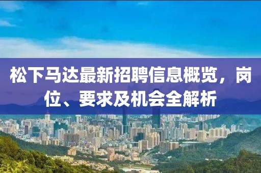松下马达最新招聘信息概览，岗位、要求及机会全解析
