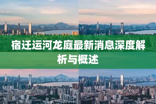 宿迁运河龙庭最新消息深度解析与概述