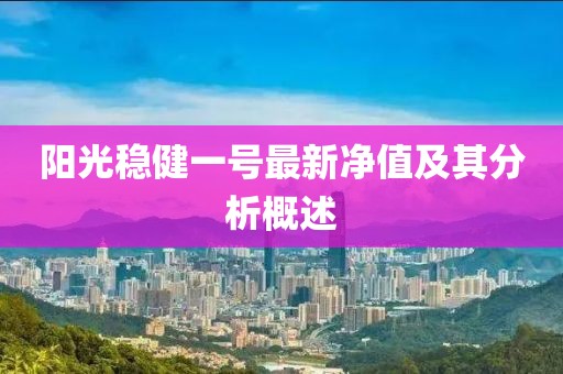 阳光稳健一号最新净值及其分析概述