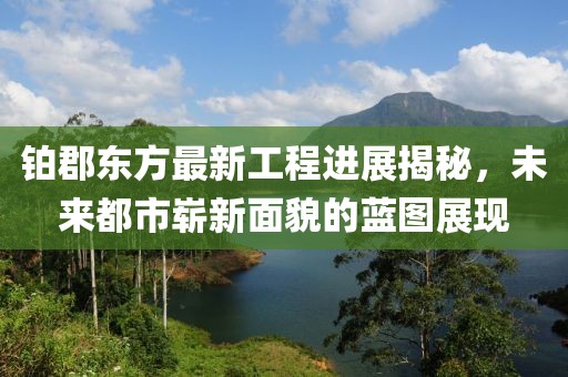 铂郡东方最新工程进展揭秘，未来都市崭新面貌的蓝图展现