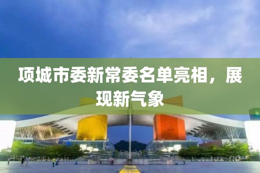 项城市委新常委名单亮相，展现新气象