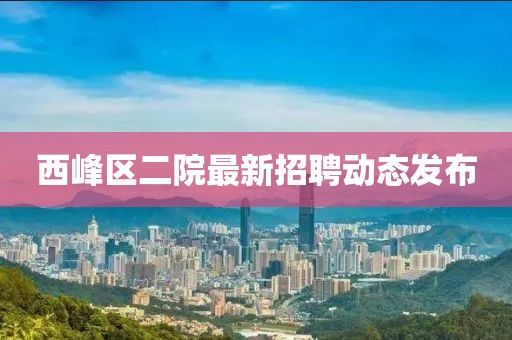 西峰区二院最新招聘动态发布