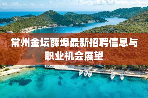 常州金坛薛埠最新招聘信息与职业机会展望