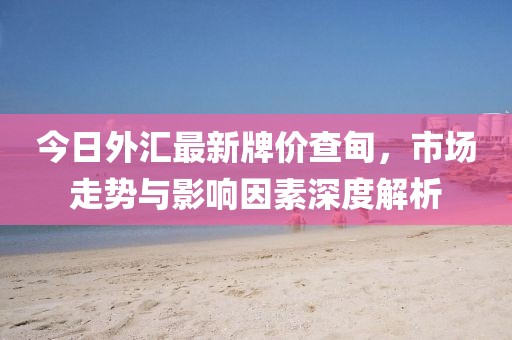今日外汇最新牌价查甸，市场走势与影响因素深度解析