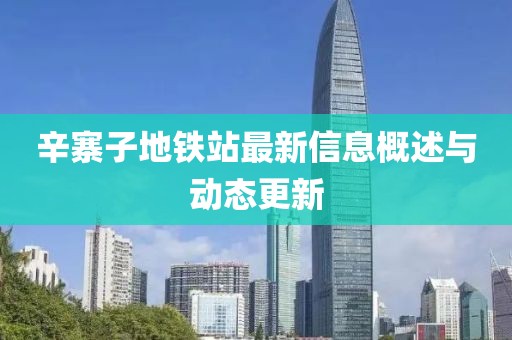 辛寨子地铁站最新信息概述与动态更新