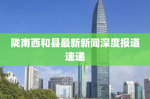 陇南西和县最新新闻深度报道速递
