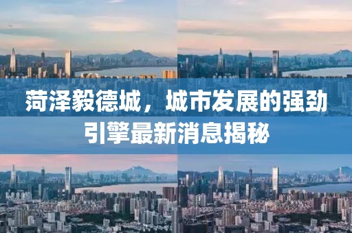 菏泽毅德城，城市发展的强劲引擎最新消息揭秘
