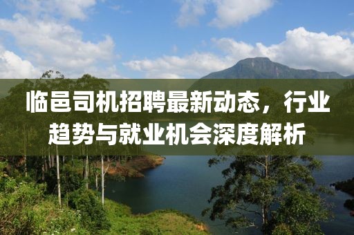 临邑司机招聘最新动态，行业趋势与就业机会深度解析