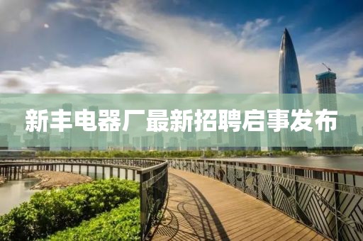 新丰电器厂最新招聘启事发布