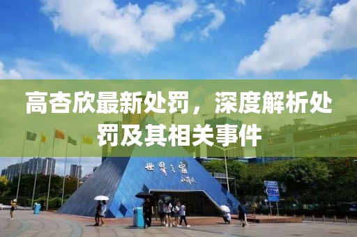 高杏欣最新处罚，深度解析处罚及其相关事件
