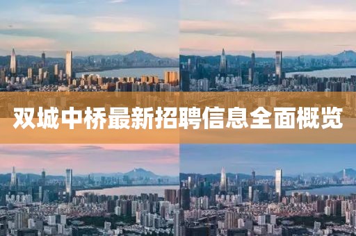 双城中桥最新招聘信息全面概览