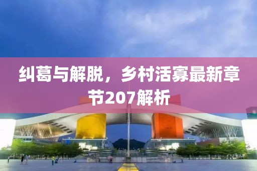 纠葛与解脱，乡村活寡最新章节207解析