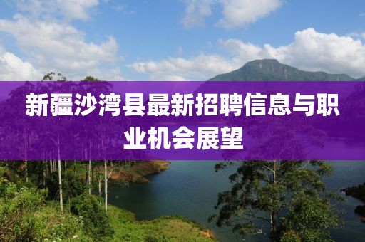 新疆沙湾县最新招聘信息与职业机会展望