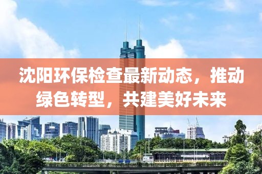 沈阳环保检查最新动态，推动绿色转型，共建美好未来