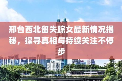 邢台西北留失踪女最新情况揭秘，探寻真相与持续关注不停步