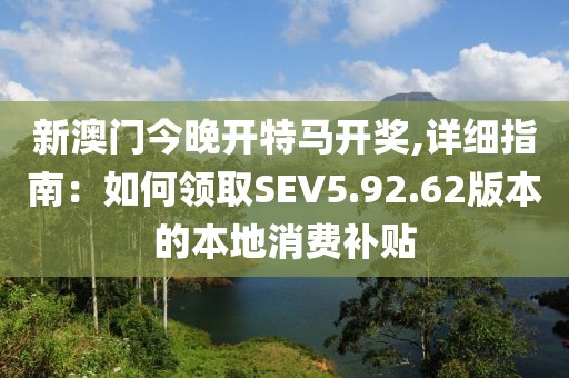 新澳门今晚开特马开奖,详细指南：如何领取SEV5.92.62版本的本地消费补贴
