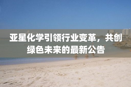 亚星化学引领行业变革，共创绿色未来的最新公告