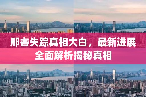 邢睿失踪真相大白，最新进展全面解析揭秘真相
