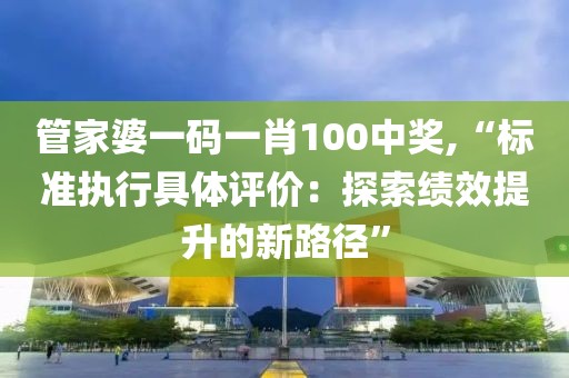 管家婆一码一肖100中奖,“标准执行具体评价：探索绩效提升的新路径”