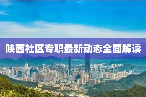 陕西社区专职最新动态全面解读