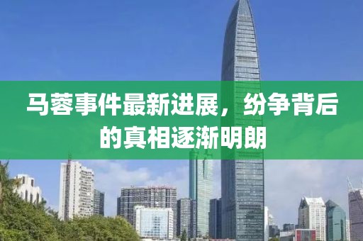 马蓉事件最新进展，纷争背后的真相逐渐明朗