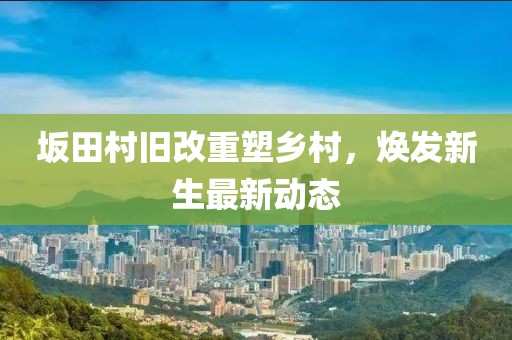 坂田村旧改重塑乡村，焕发新生最新动态