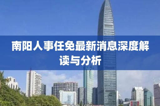 南阳人事任免最新消息深度解读与分析