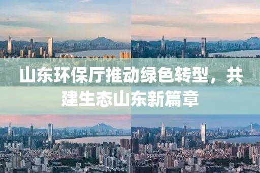 山东环保厅推动绿色转型，共建生态山东新篇章